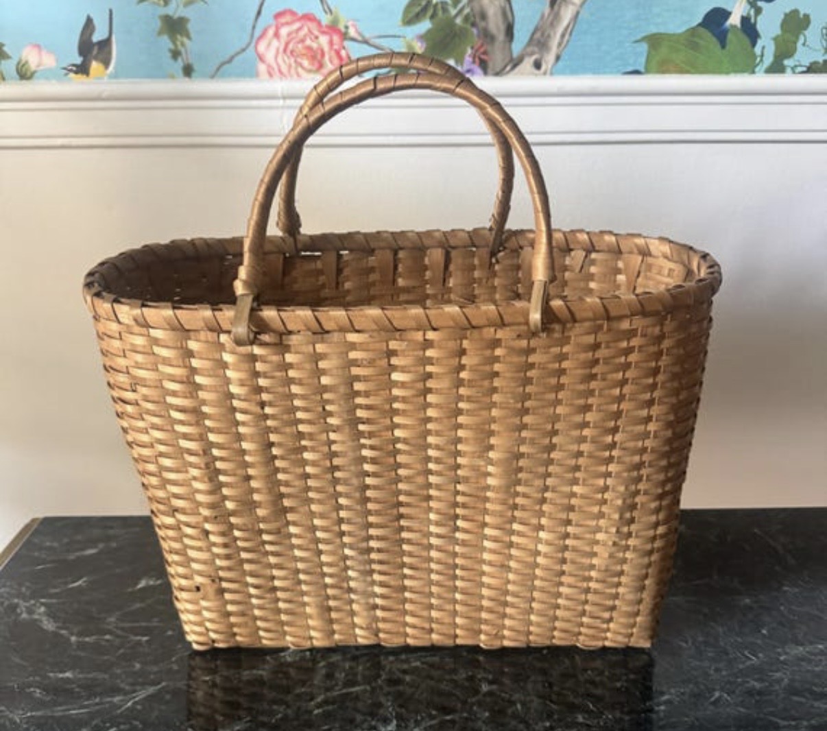 Vintage Splint Wood Basket