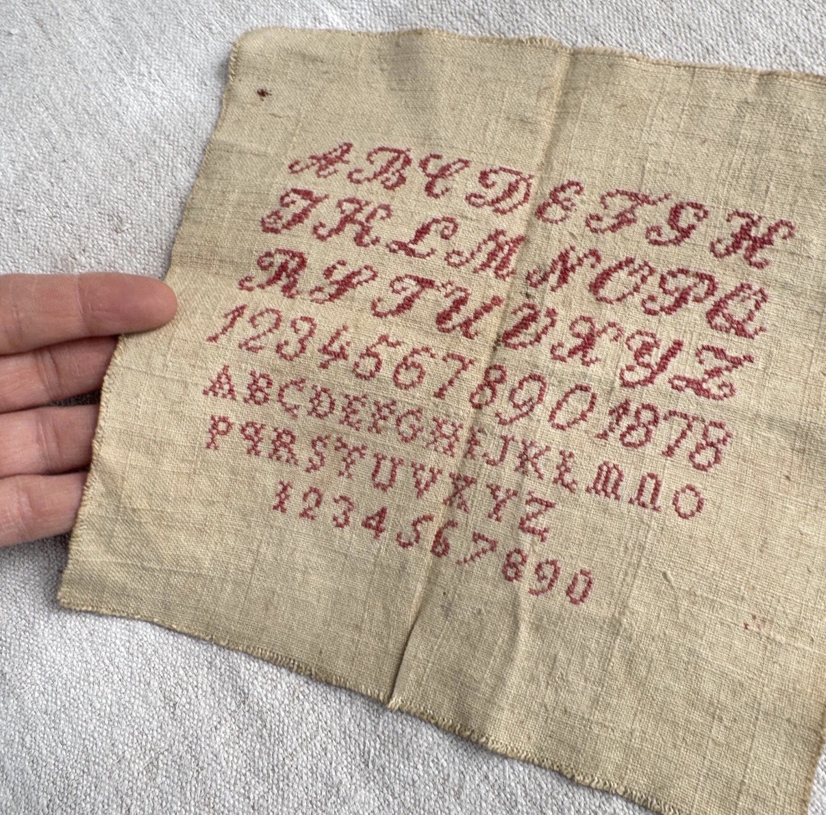 1875 French Alphabet Sampler